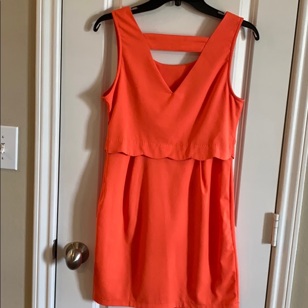 Orange sleeveless dress - Picture 2 of 2